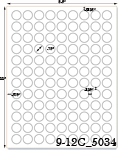 3/4 Diameter Round White Label Sheet  <BR><B>USUALLY SHIPS SAME DAY</B>