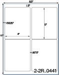 4 x 5 Rectangle  White Label Sheet<BR><B>USUALL...