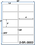 4 x 2  Rectangle Removable White Label Sheet<BR...