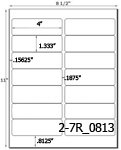 4 x 1 1/3 Rectangle White Label Sheet<BR><B>USUALLY SHIPS SAME DAY</B>