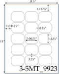 2.0625 x 1.625 Rectangle  White Label Sheet<BR>...