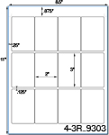 2 x 3 Rectangle Water-Resistant White Polyester Laser Label Sheet<BR><B>USUALLY SHIPS SAME DAY</B>