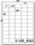 1 1/2 x 1 Rectangle  White Label Sheet<BR><B>USUALLY SHIPS SAME DAY</B>