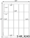1 1/2 x 2 1/2 Rectangle White Label Sheet<BR><B>USUALLY SHIPS SAME DAY</B>
