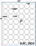 1 1/4 Diameter Round White PHOTO Gloss Inkjet Label Sheet<BR><B>USUALLY SHIPS SAME DAY</B>