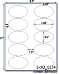3 1/4 x 2 Oval Khaki Tan Label Sheet<BR><B>USUALLY SHIPS SAME DAY</B>