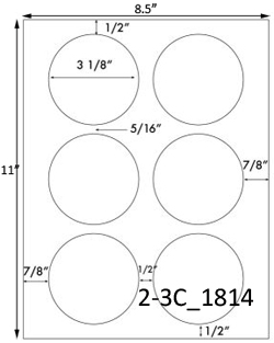 White Inket and Laser Round Labels