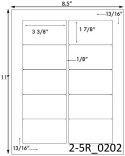 High Gloss Rectangle Labels for Laser